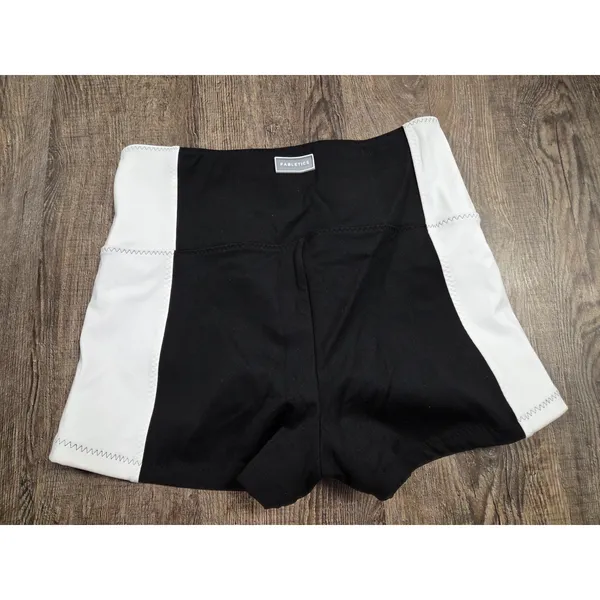 Fabletics NWT High-Waisted Swim Short Classic Black White Size Medium - Image 5