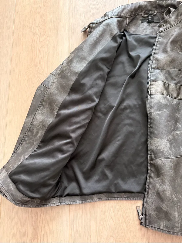 Forever 21 Distressed Faux Leather Moto Jacket - Image 4