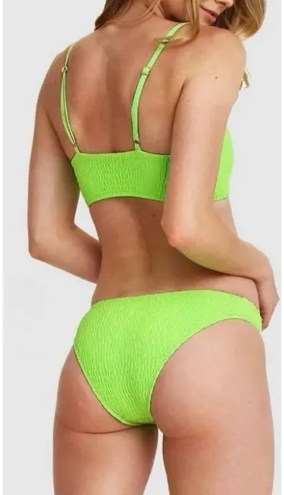 Mosmann Neon Green Smocked Two-Piece Bikini Set - Women's Swim - Image 2
