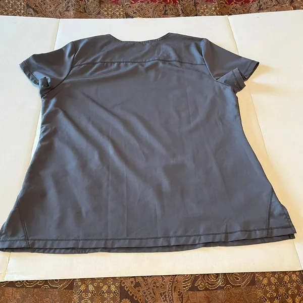 Dickies Dynamix grey‎ Scrub Top short sleeve size XL women's - Image 8