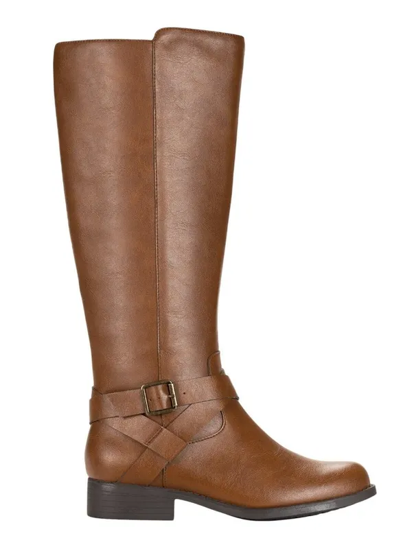 NEW Style & Co. Margoo Riding Boots Faux Leather 10021524100 Acorn Brown 6.5M - Image 3