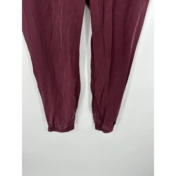 Old Navy Burgundy‎ Red Jogger Modal Pants Women Sz L Casual Lounge Fall - Image 4