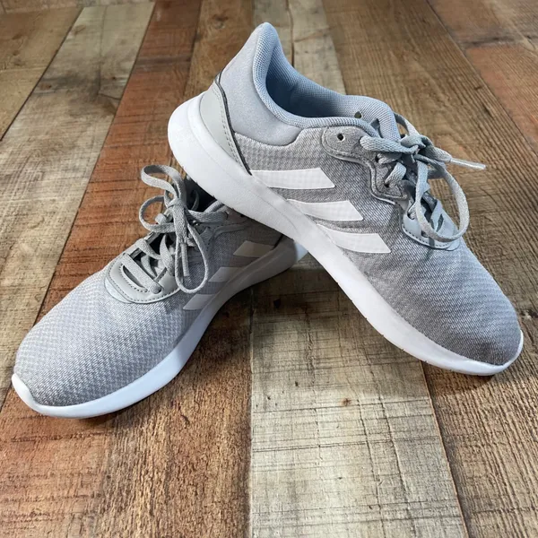 Adidas QT Racer 3.0 Womens 7.5 Gray White Cloudfoam Mesh Running Shoes GY9246 - Image 3