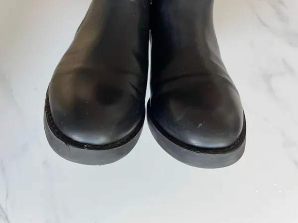 LOFT Women Heel Ankle Boots Black Size 10M Faux Leather Zip - Image 4