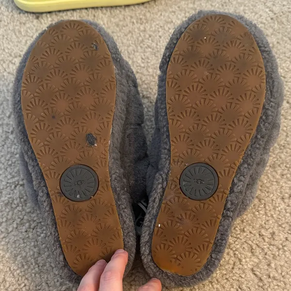 UGG Charcoal Plush Slippers - Image 3