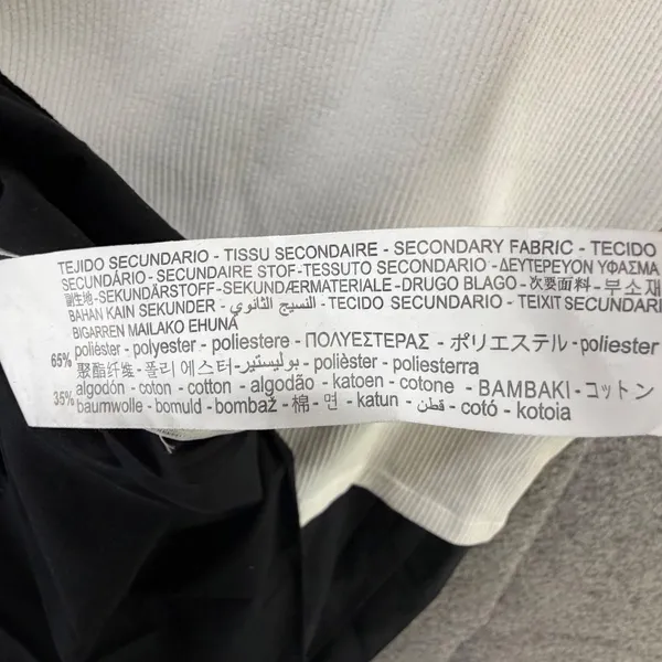 Zara One‎ Shoulder Top Womens L White Black Contrasting Pleated Hem Asymmetrical - Image 13