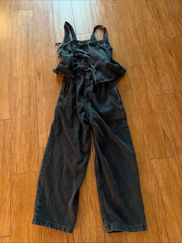 Free People Hazel Denim Jumpsuit- size Small - Image 4