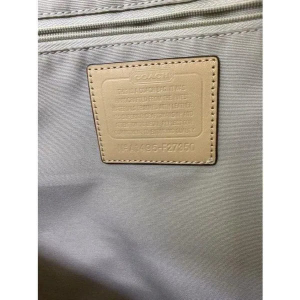 coach w customized w tie sash cream tan tote - Image 11