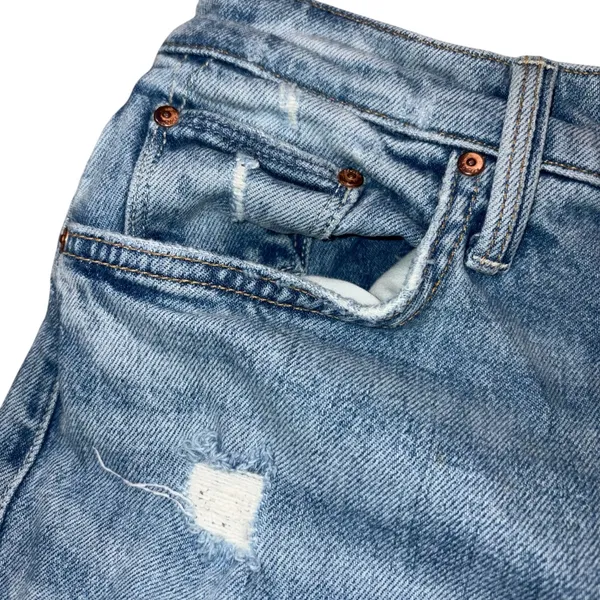 Mother Superior The Tomcat Distressed Straight Leg Ankle Jean in Confession Wash 28 - Image 5