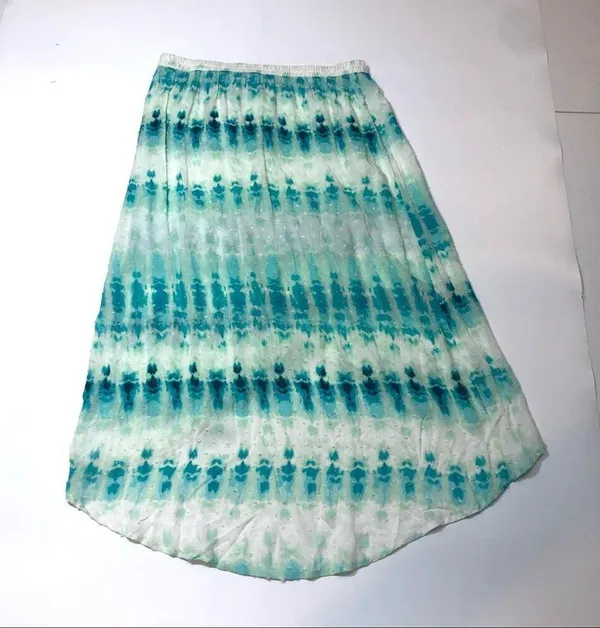 J Valdi TURQUOISE Tie-Dyed Swim Cover-up Skirt Medium - Image 5