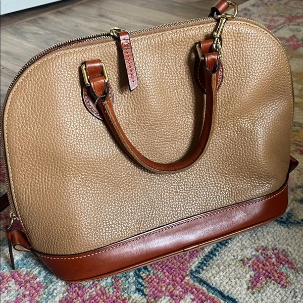 Dooney & Bourke Tan Pebbled Leather Satchel - Image 3