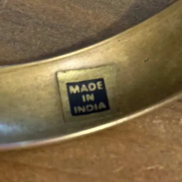 Vintage made in India brass bangle bracelet Gold - Image 5