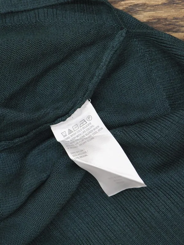 NEW Joan Rivers Wardrobe Builders Funnel Neck Long Sleeve Sweater Green XL - Image 4