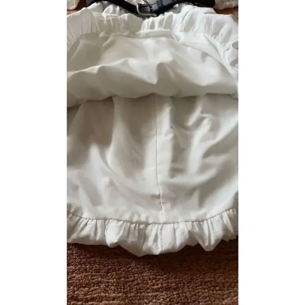 PrettyGarden White Wrap Dress XL Puff Sleeve V-Neck Flowy - Image 4