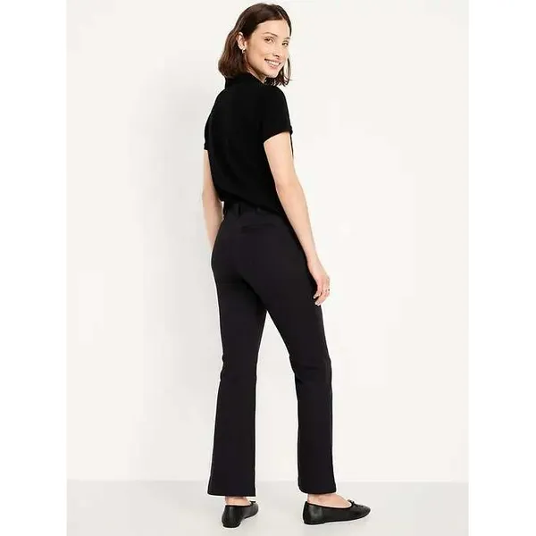 Old Navy NWT Womens High-Waisted Uniform Boot-Cut Pants Black‎ Jack Size 6 - Image 2