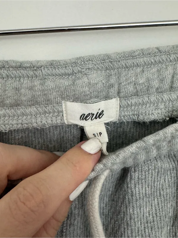 American Eagle aerie waffle knit textured jogger sweatpants small - Image 2
