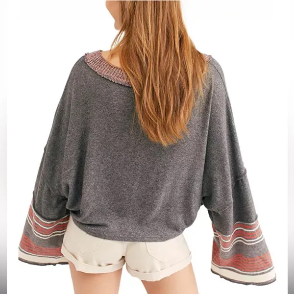 Free People Women’s Cooper Striped‎ Long-Sleeve T-Shirt Size XS - Image 2