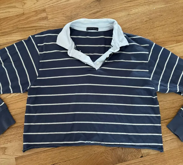 Brandy Melville Striped Collard Sweater  - Image 2