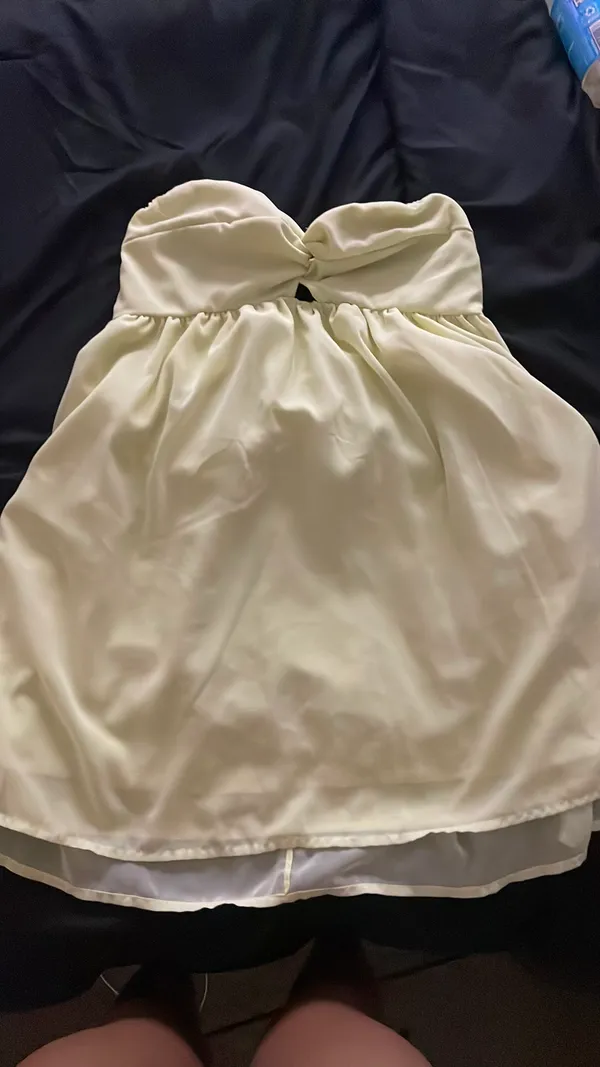 Flowy short yellow dress Size M - Image 5