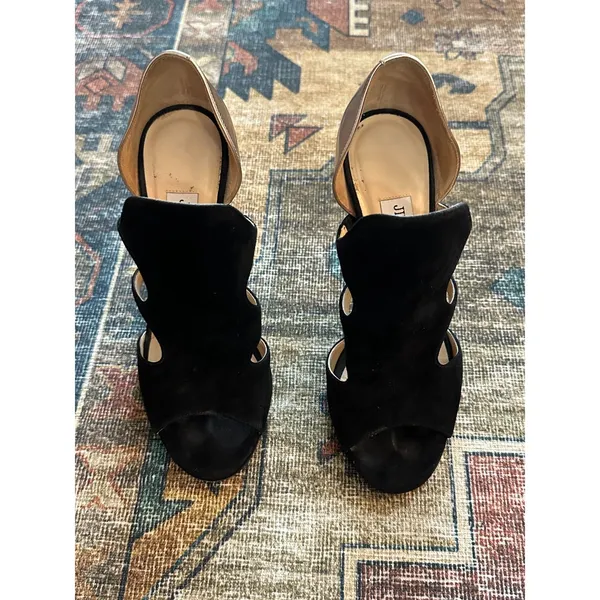 Jimmy Choo Toysen d'Orsay Black Suede Pumps Women's Sz 5.5 35 1/2 - Image 9