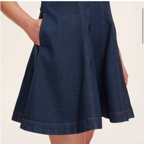 Denim Sleeveless Dress - Image 4
