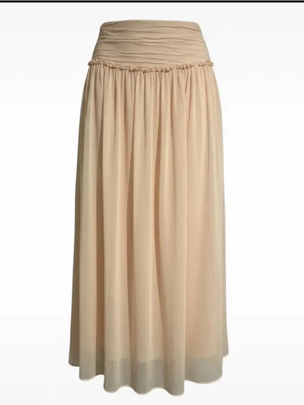 Fashion Collective Light Peach Maxi Skirt - Flowing Women's Skirt NWT - Image 2