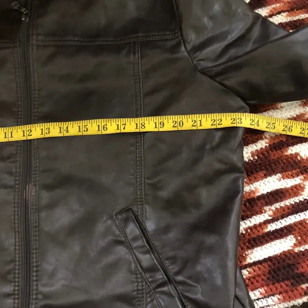 90s 2000s Y2K Grunge leather bomber Biker Racer motorcycle moto jacket coat retro streetwear Gothic - Image 5