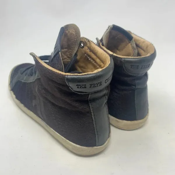 Frye Dylan Calf Hair High‎ Top Sneakers Black Size US 6.5 - Image 8