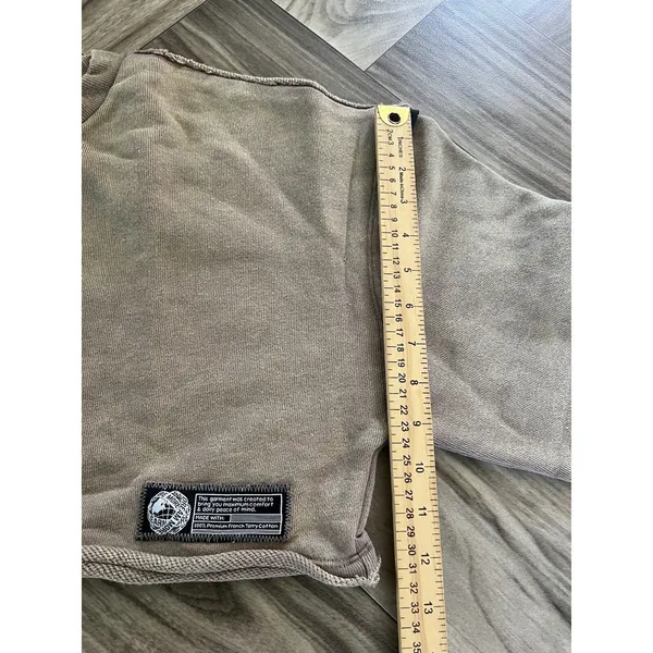 Alphalete Women's Terry Oversized Crop Pullover - Smockey Quartz , Size Small - Image 5