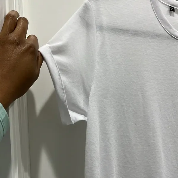 Gymshark White Essential Asymmetrical Side-tie tee Sz S - Image 3