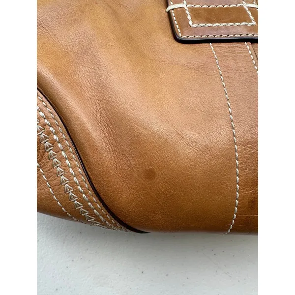 VTG Y2K Coach 10578 British Tan Soho Buckle Flap Cowhide Leather Shoulder Bag - Image 8