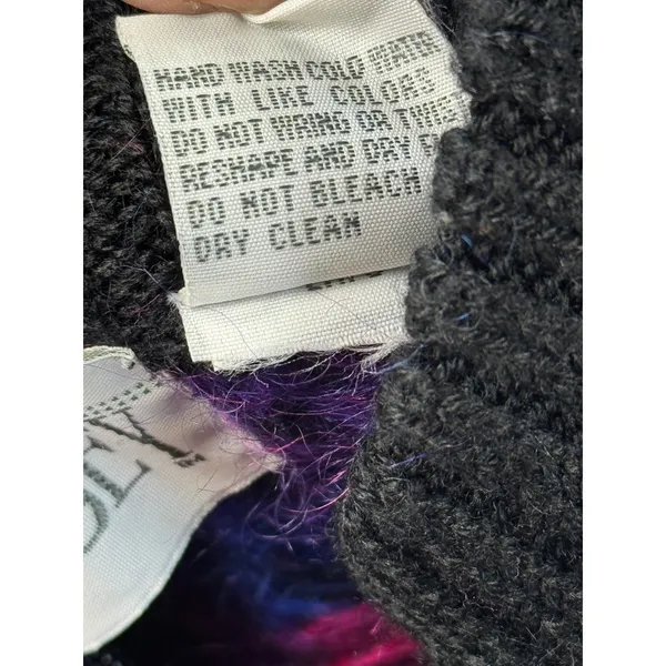 Vintage Kerri Kelsey Mohair Wool Zip Cardigan Sweater‎ Pink Purple Chevron Small - Image 11