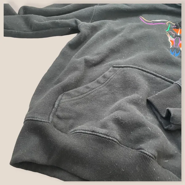 Head Kings Sportswear heavyweight Black Rainbow Embroidered Bulls Western Hoodie - Image 6