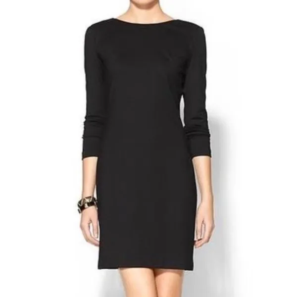 AMANDA‎ UPRICHARD Black Open Back Bow Ponte Knit Dress Sheath Classic Large - Image 4