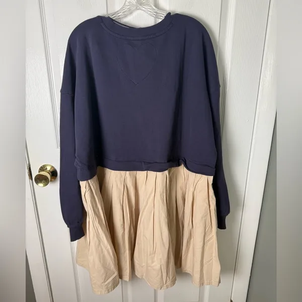 Free People Eleanor Sweatshirt in Tempest Navy Combo L - Image 5