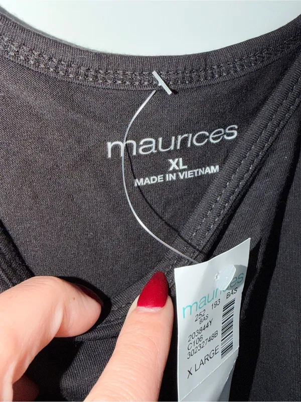 NWT Black Maurice’s Solid Tank - Image 3
