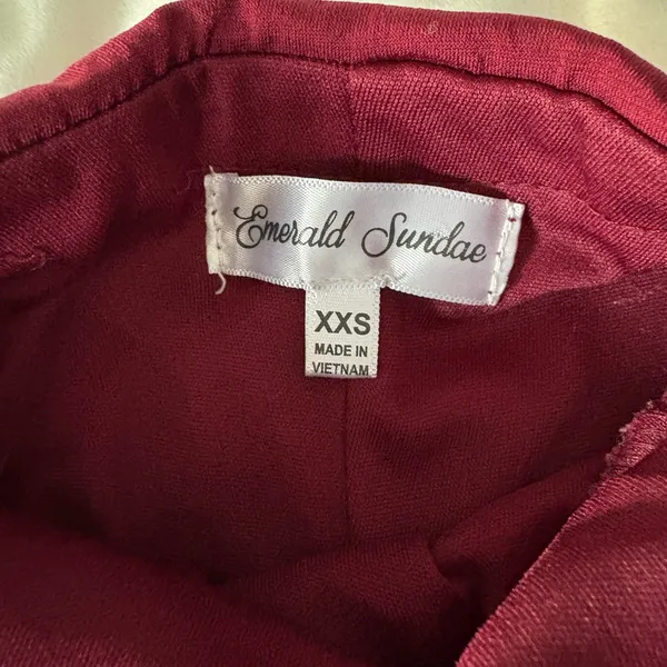 Emerald Sundae Burgundy Dress - Image 3