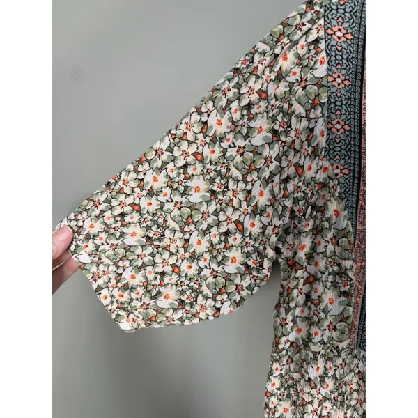 Knox‎ Rose Floral Boho Tassel Mini Dress Small Rayon Lined Cottagecore Earthy - Image 3