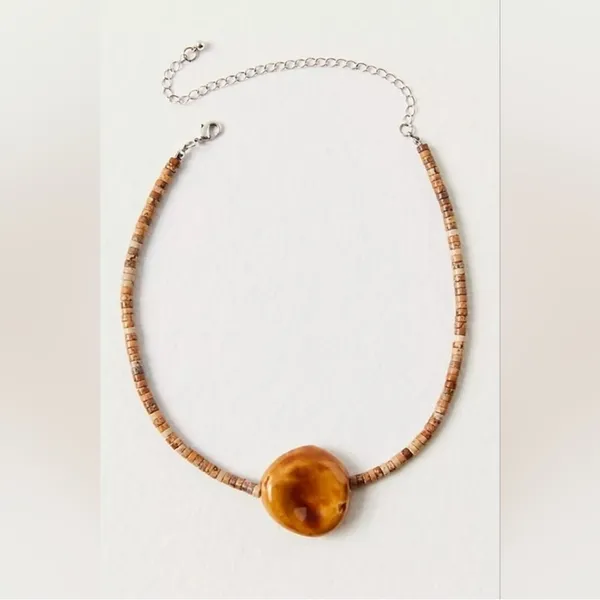 NWT Free People The Florist Choker Tan Caramel Brown - Image 2