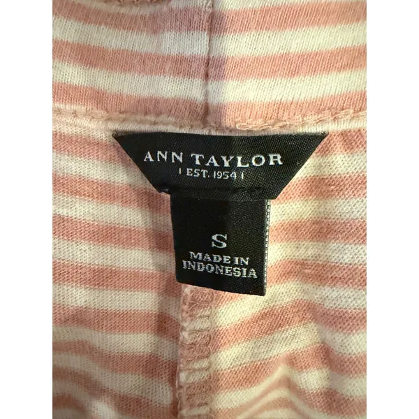 Ann Taylor Pajama Pants Women Small Pink Ivory Striped‎ Preppy Lounge Sleepwear - Image 7