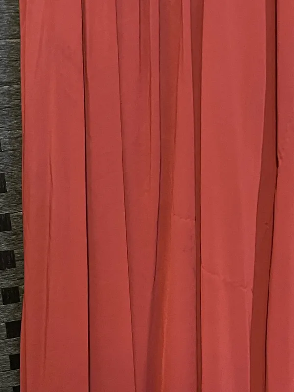 Kleinfeld sangria red Dress Halter Pleated Long Formal Read Preowned Size 6 - Image 12