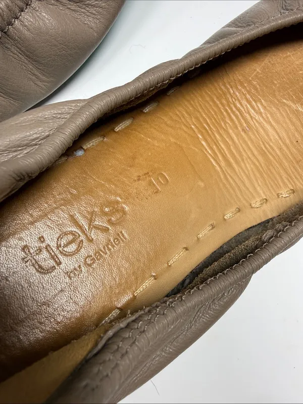 TIEKS Classic Leather Ballet Flats in Taupe S-596 Sz 10 - Image 6