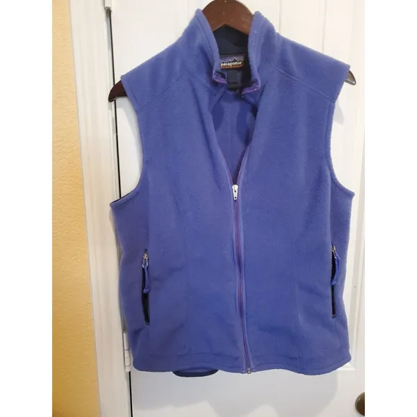 Patagonia Synchilla Vest Women’s LARGE PURPLE Full Zip Sleeveless Coat Outdoor - Image 6