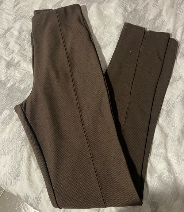 Wet Seal Brown Ribbed Flare pants - Image 3