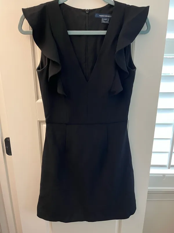 French Connection Whisper Ruffle Cap Sleeve A-Line Minidress - Image 3
