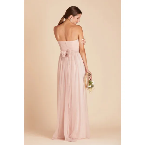 Birdy Grey NWT Christina Convertible Vintage Blush Pink Tulle Maxi Dress - Image 3
