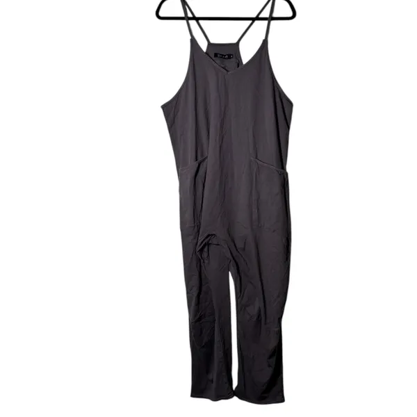 M Jumpsuit One piece Overall Lounge Sleeveless Dark Grey Women's - Image 2