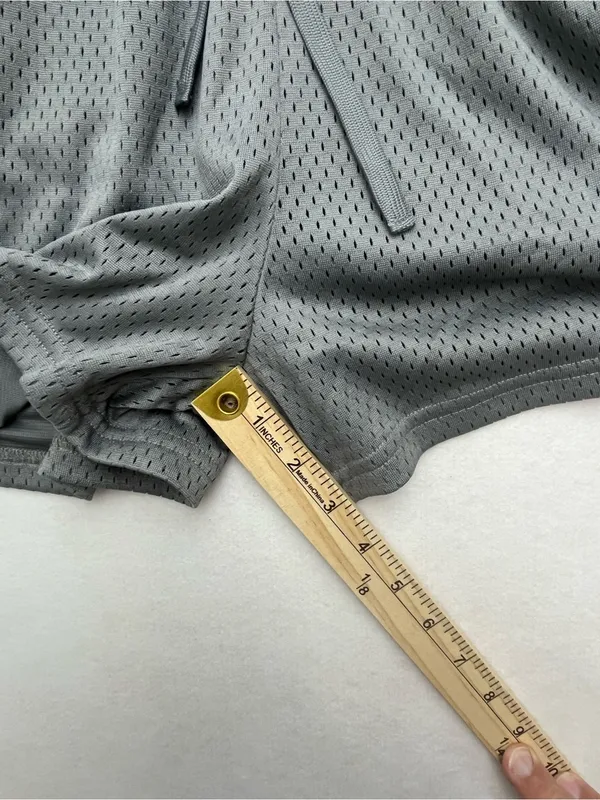 Inaka Power Womens Gray Mesh Athletic Gym Shorts Pockets Size Medium - Image 12