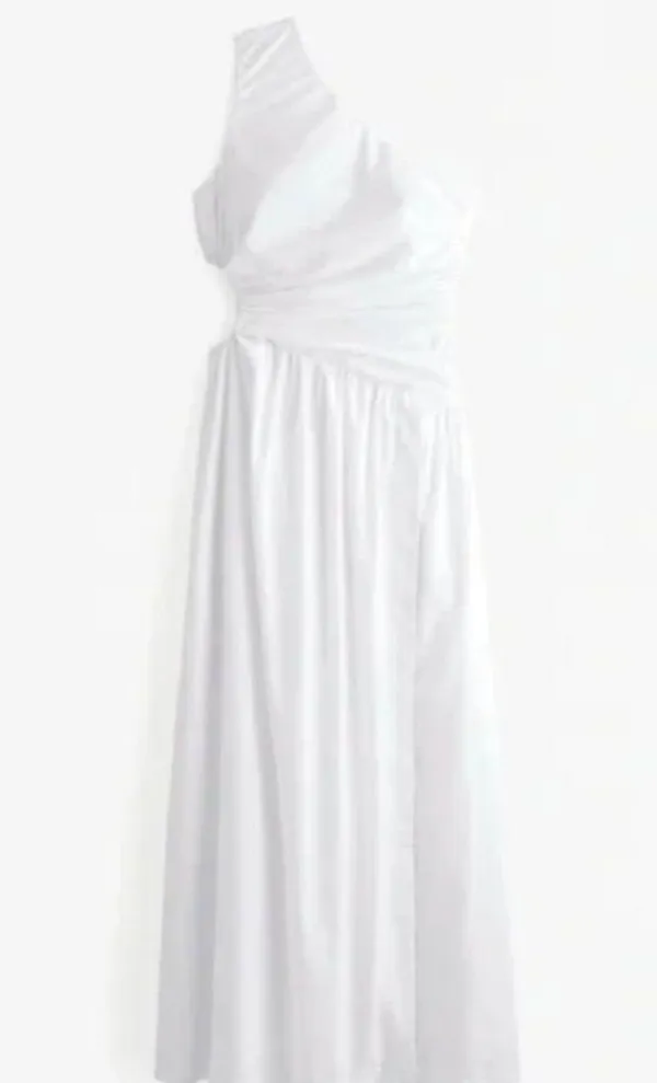 NWT Abercrombie & Fitch Fiore One Shoulder Maxi Dress Cutout High Slit M - Image 4