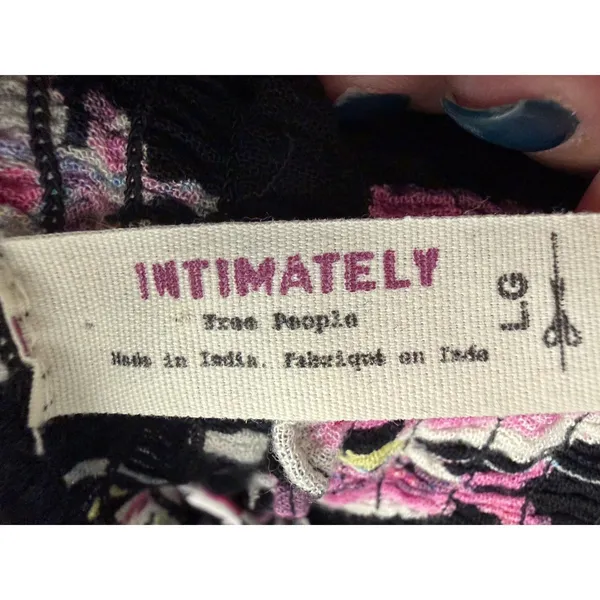 Intimately Free People Garden Party Black Floral Maxi Dress Size Large - Image 4